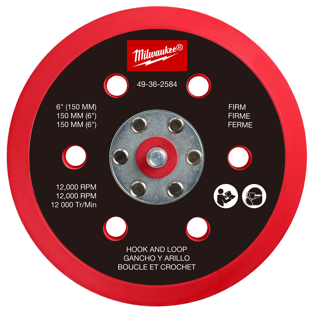 Product image for MILW 49-36-2584 6" H&L Backing Pad