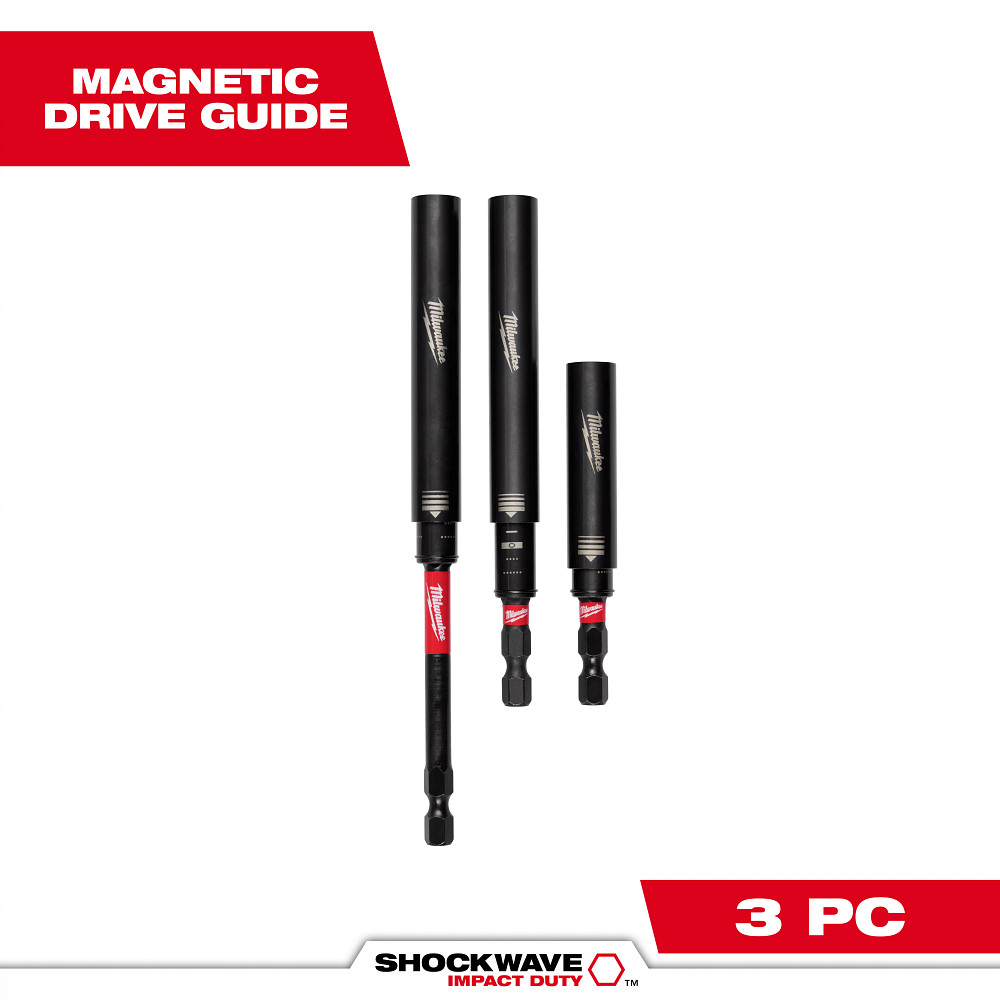 Product image for Milwaukee 48-32-4519 SHOCKWAVE™ 3-Piece Impact Magnetic Drive Guide Set