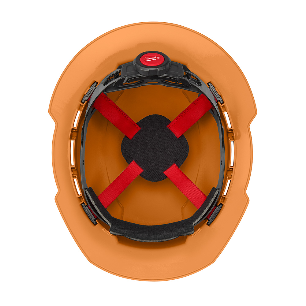 Orange Full Brim Vented Hard Hat w/4pt Ratcheting Suspension - Type 1, Class C