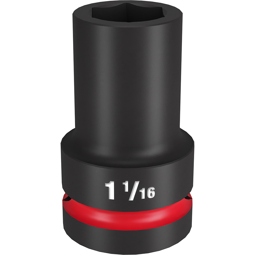 Product image for Milwaukee 49-66-6505 SHOCKWAVE™ Impact Duty 1" Drive 1-1/16" Deep 6-Point Socket
