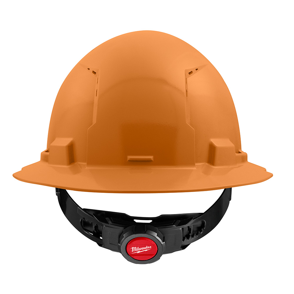 Orange Full Brim Vented Hard Hat w/4pt Ratcheting Suspension - Type 1, Class C