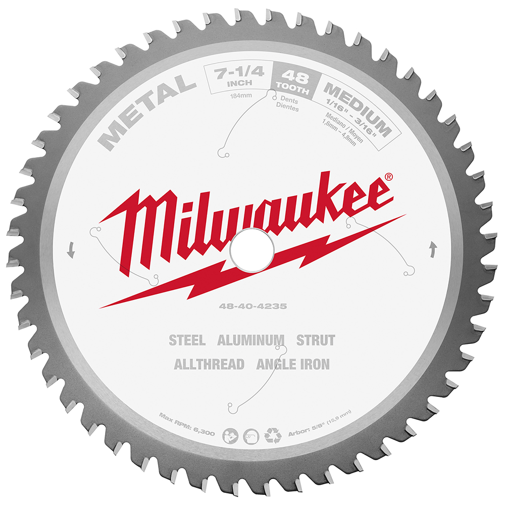 Product image for Milwaukee 48-40-4235 7-1/4 in. 48T Ferro