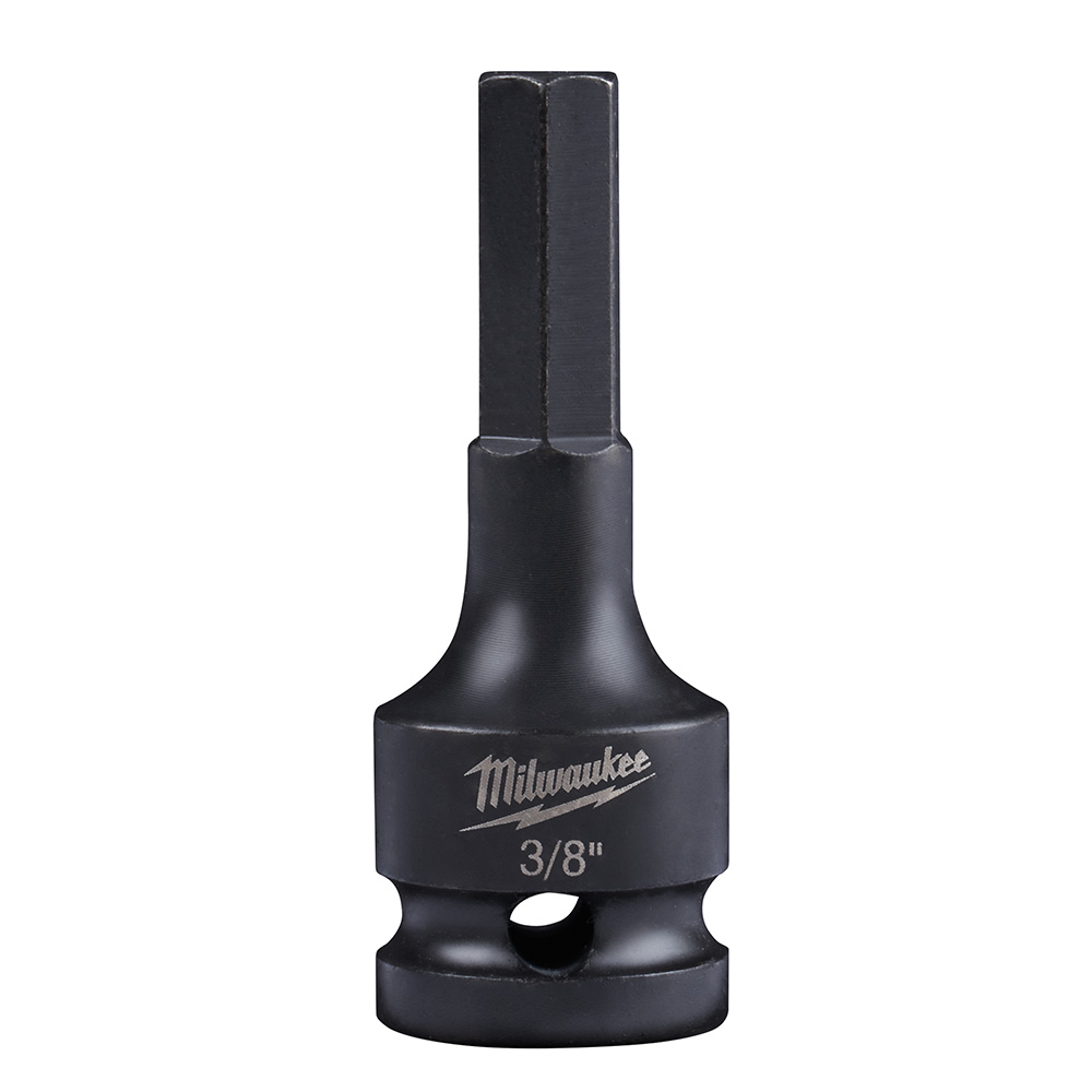 Product image for Milwaukee 49-66-5142 3/8" SHOCKWAVE™ Lineman's Hex Bit Socket, 1/2" Drive