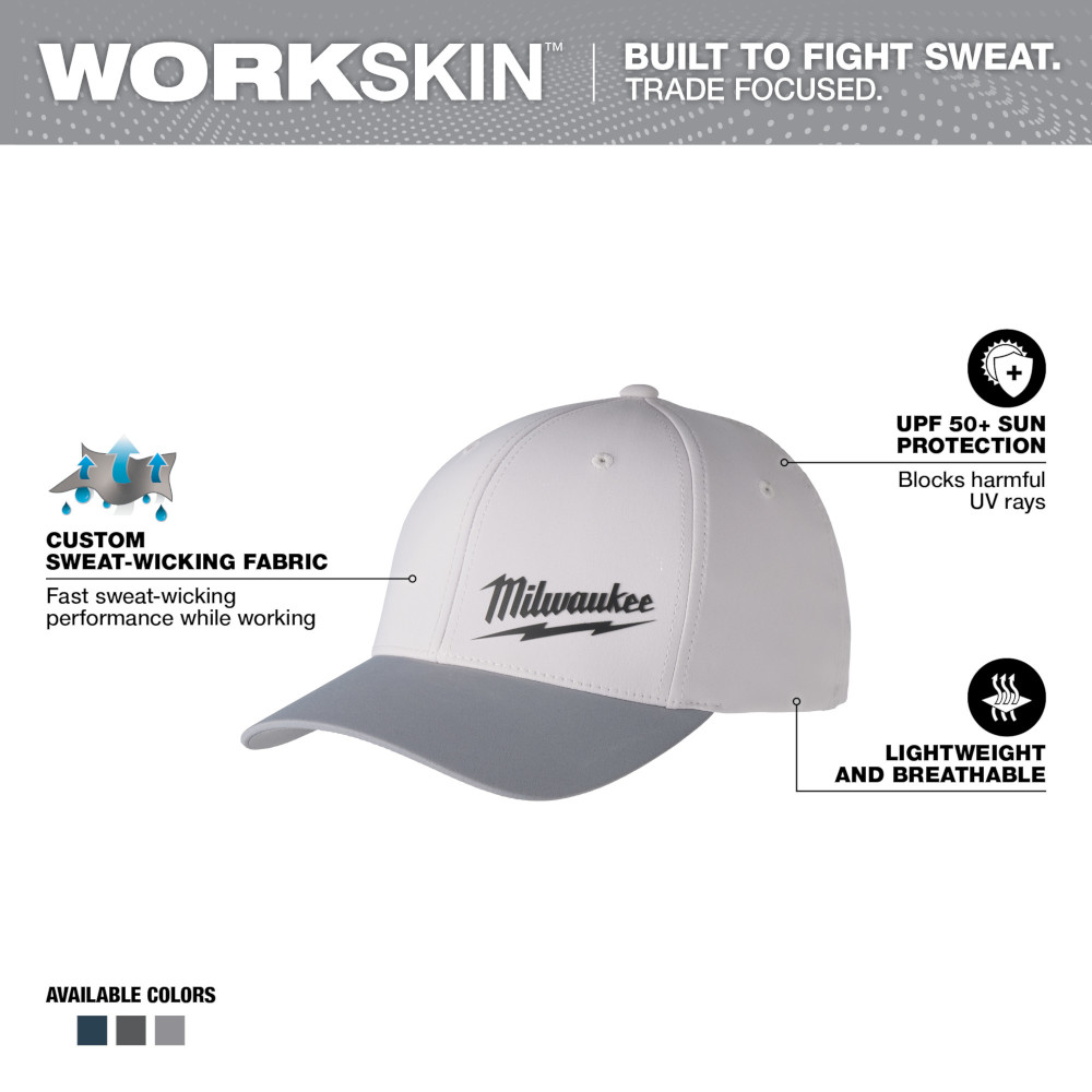 WORKSKIN™ Performance Fitted Hat - Gray LXL
