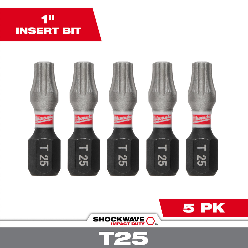 Product image for Milwaukee 48-32-4636 T25 Driver Bits