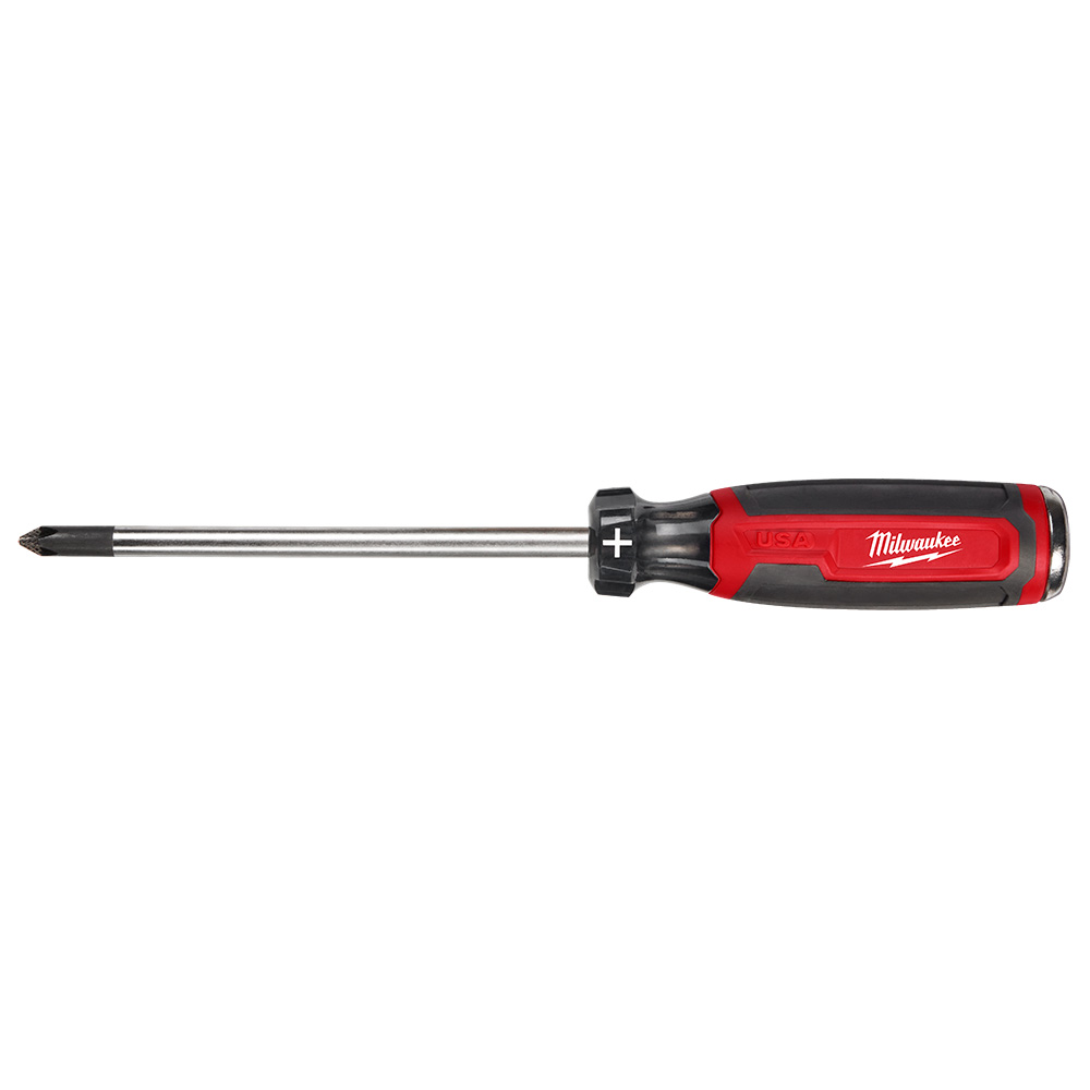 Product image for Milwaukee MT205 #2 Phillips Cushion Grip Demolition Screwdriver, 6" Shaft (USA)