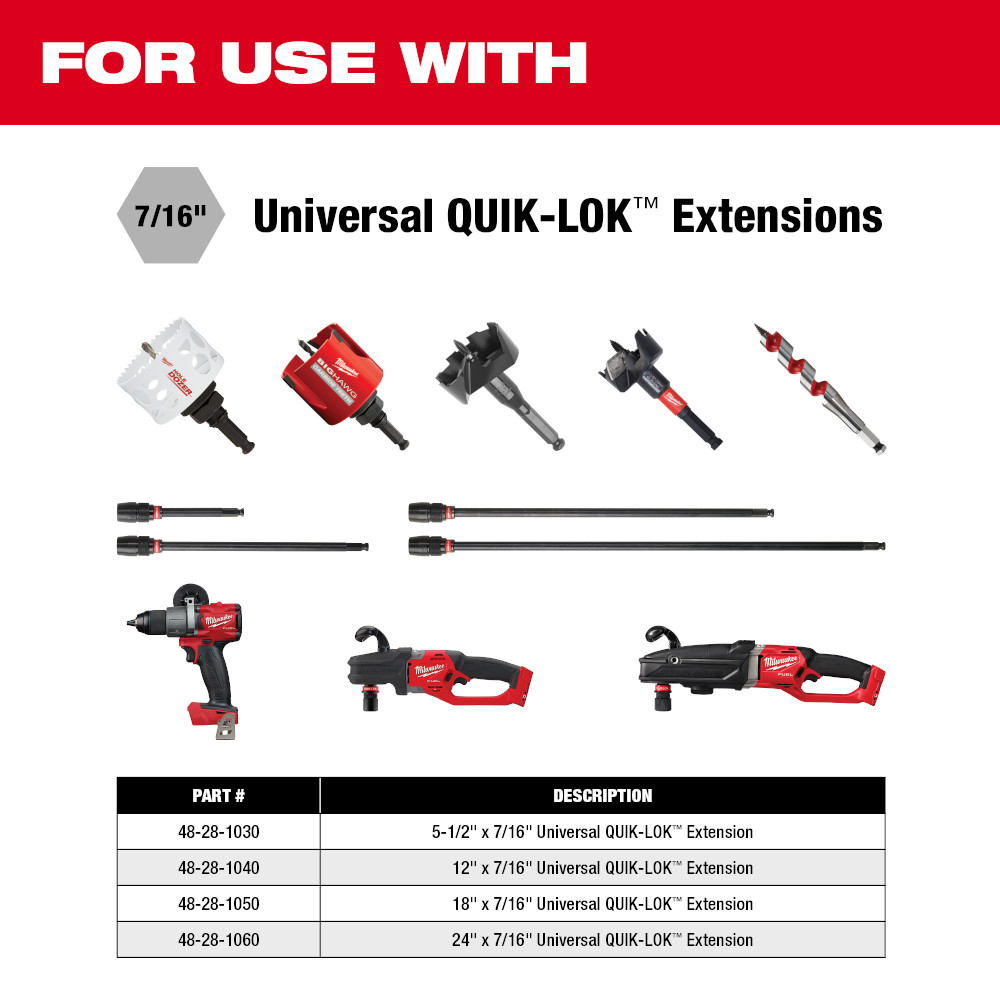 5-1/2" x 7/16" Universal QUIK-LOK™ Extension