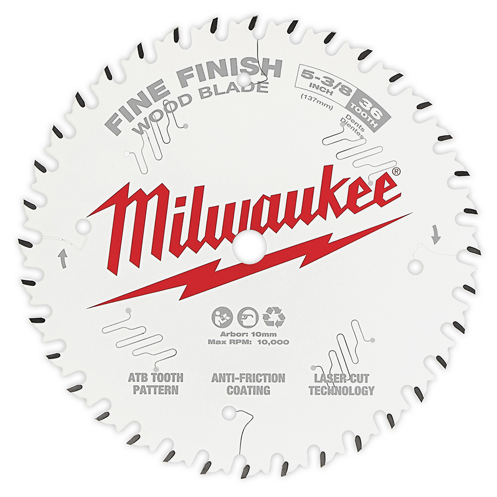 Product image for Milwaukee 48-40-0524 5-3/8" 36T Fine Finish Circular Saw Blade