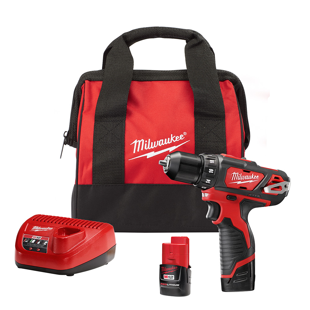Product image for Milwaukee 2407-22 M12™ 3/8" Drill/Driver Kit w/Battery & Charger