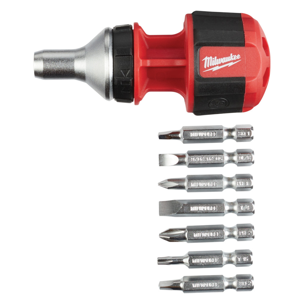 Product image for Milwaukee 48-22-2330 8-in-1 Compact Ratcheting Multi-But Driver