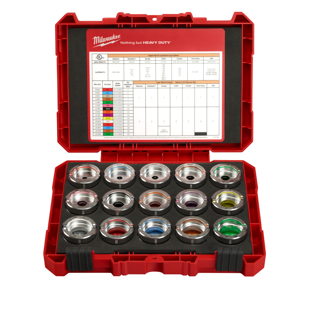 Product image for Milwaukee M18&#8482; FORCE LOGIC&#8482; 49-16-KITC #8 - 600 MCM Copper U Style Die Kit