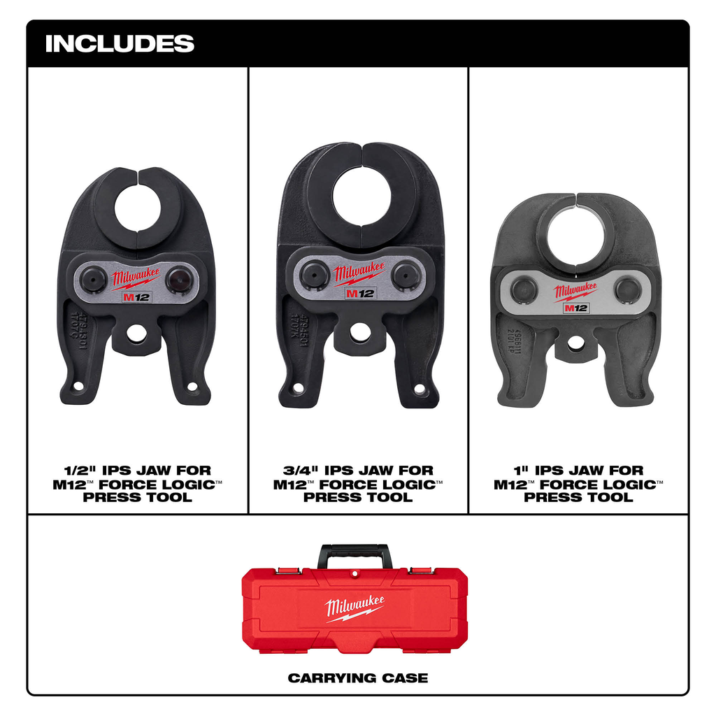 1/2"-1" IPS-P Press Jaw Kit For M12™ FORCE LOGIC™ Press Tools