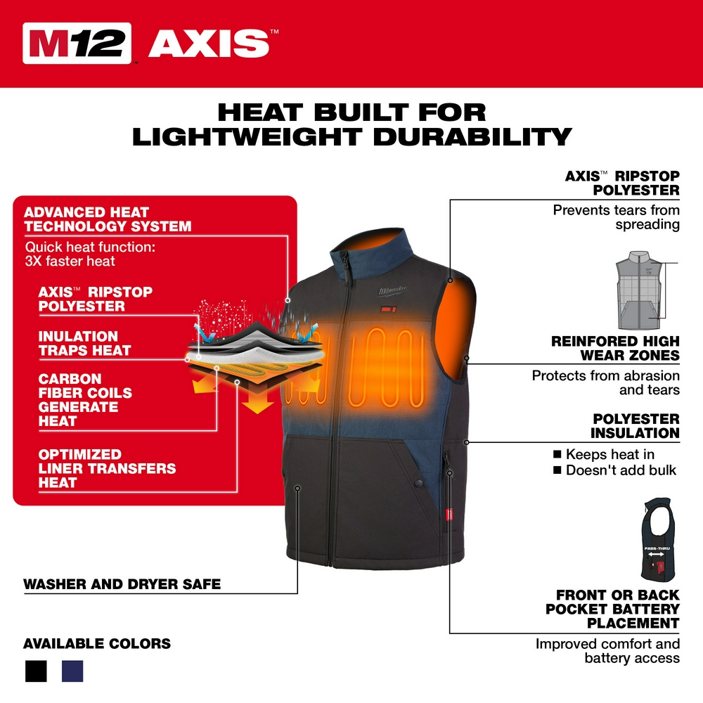 M12™ Heated AXIS™ Vest Black Medium