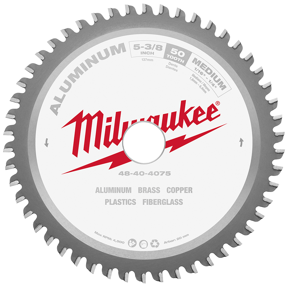 Product image for Milwaukee 48-40-4075 5-3/8" 50T Non-Ferrous Metal Circular Saw Blade