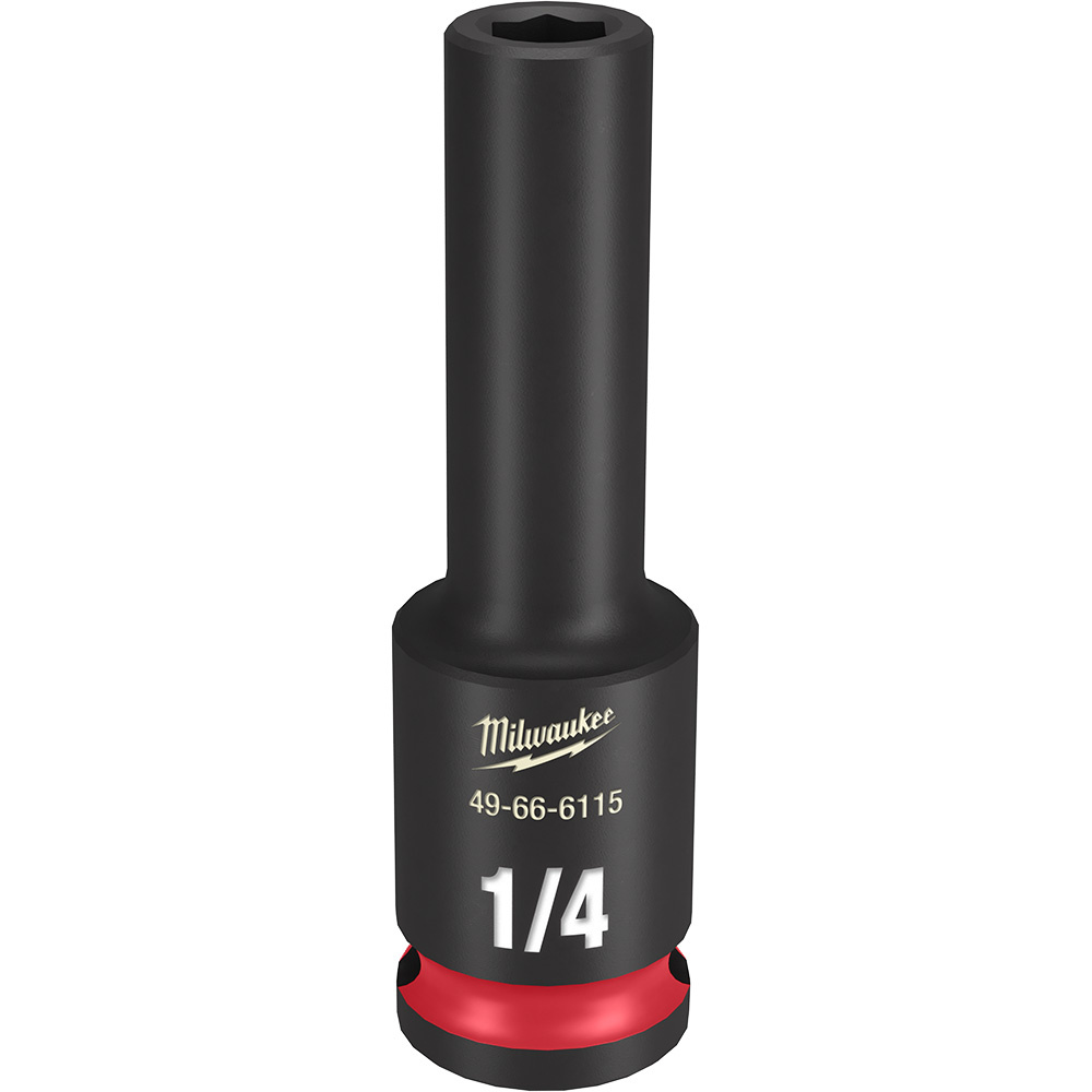 Product image for Milwaukee 49-66-6115 SHOCKWAVE™ Impact Duty 3/8" Drive 1/4" Deep 6-Point Socket