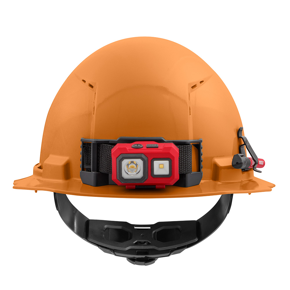 Orange Full Brim Vented Hard Hat w/4pt Ratcheting Suspension - Type 1, Class C