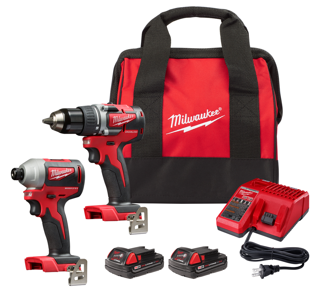 Product image for Milwaukee 2892-22CT M18™ Compact Brushless Drill Driver/Impact Driver Combo Kit