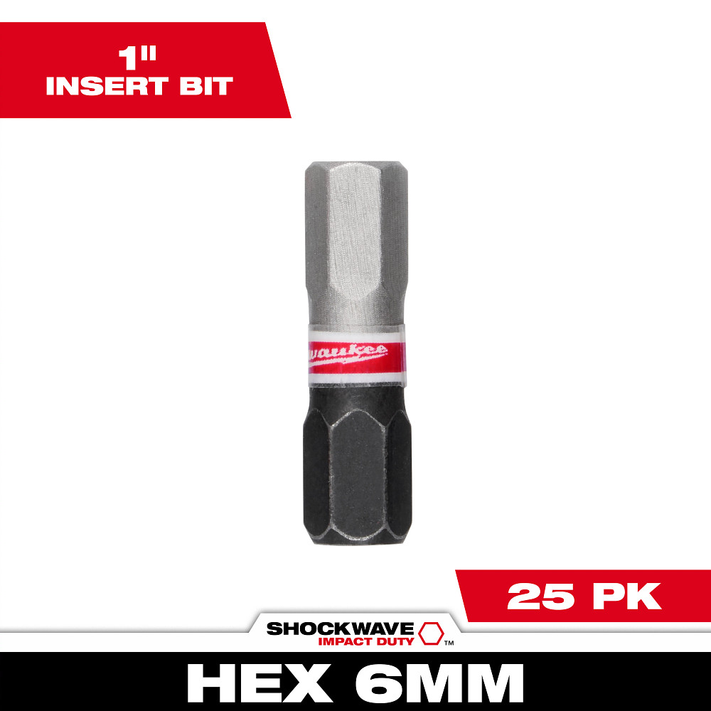 Product image for Milwaukee 48-32-4728 Hex 6 mm Insert Bit