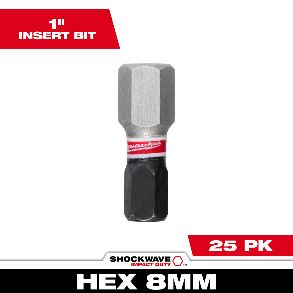 Product image for Milwaukee 48-32-4729 Hex 8 mm Insert Bit