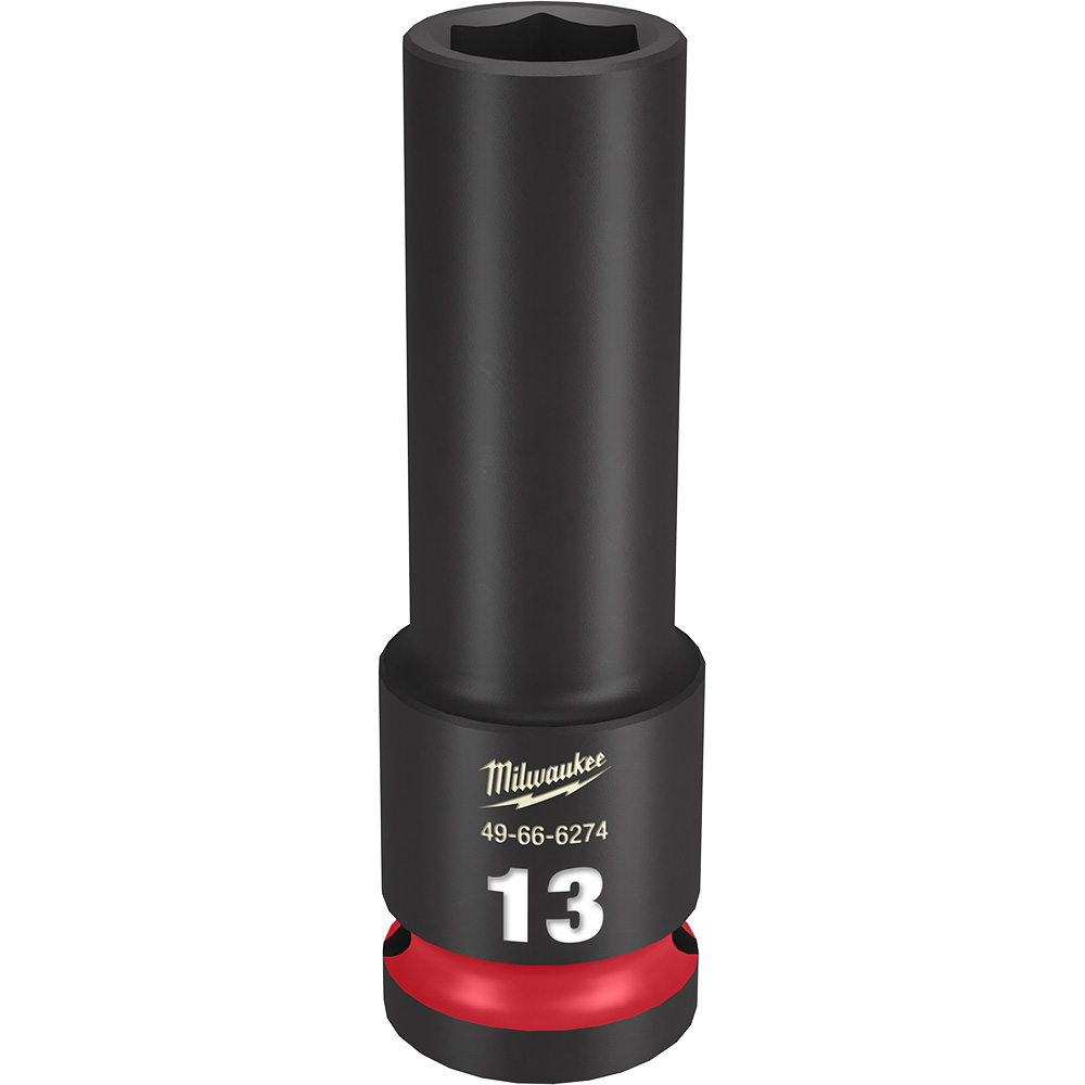 Product image for Milwaukee 49-66-6274 SHOCKWAVE™ Impact Duty™ 13mm Deep 6-Point Socket, 1/2" Drive