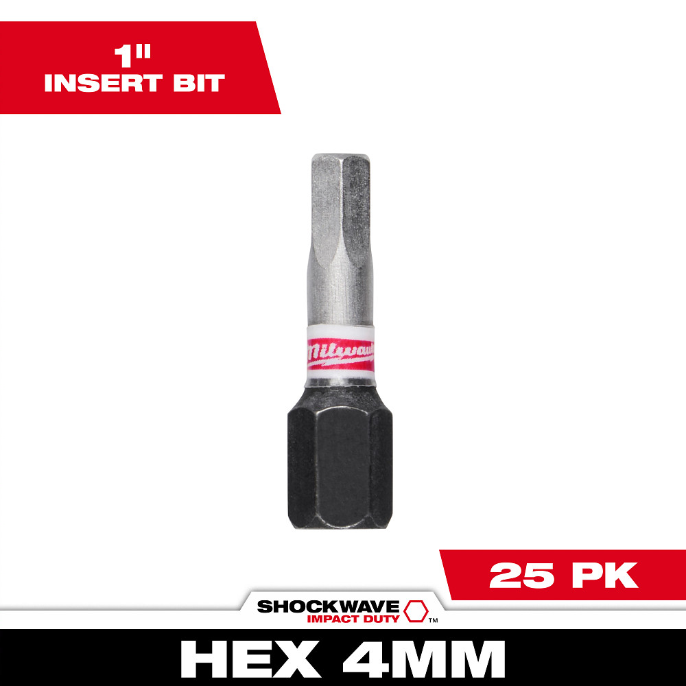 Product image for Milwaukee 48-32-4726 Hex 4 mm Insert Bit