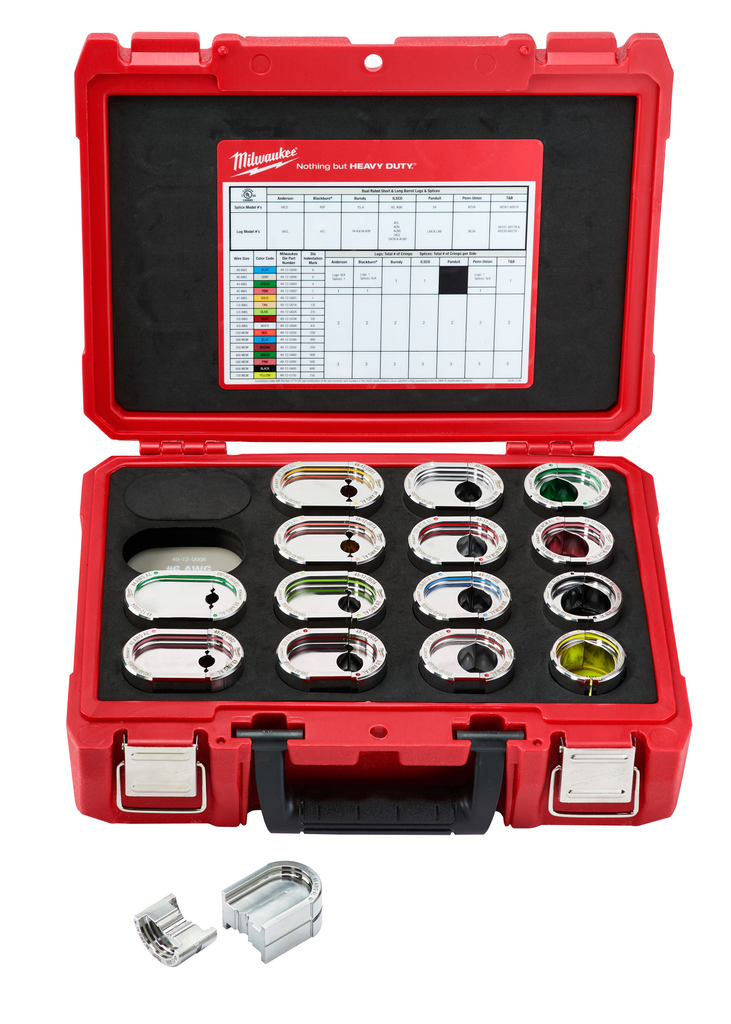Product image for Milwaukee 49-12-KITA EXACT™ #6 - 750 MCM Aluminum 12T U-Style Die Kit