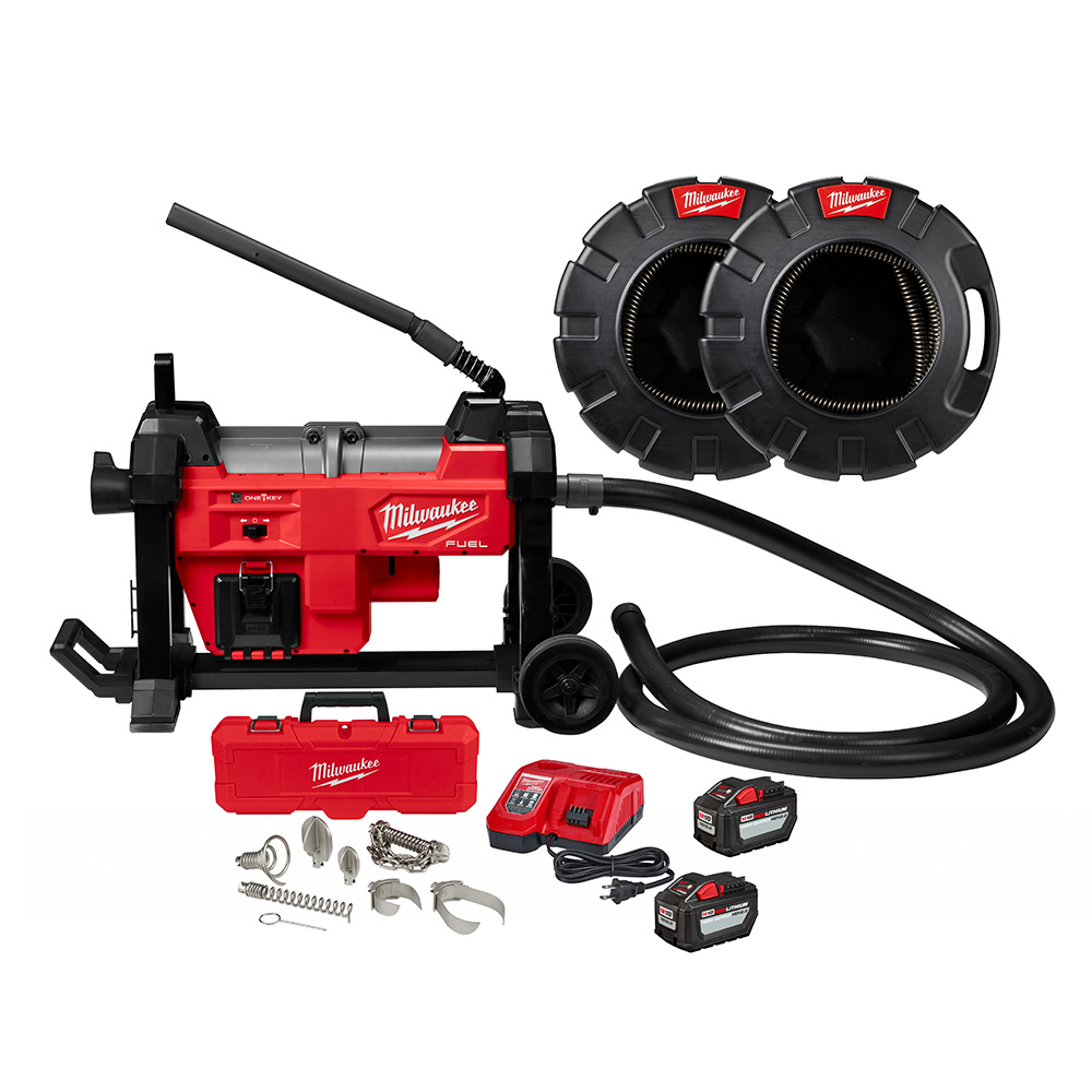 Product image for Milwaukee 2871A-22 M18&#8482; FUEL&#8482; Sewer Sectional Machine with Cable Drive&#8482; 1-1/4 in. Cable Kit