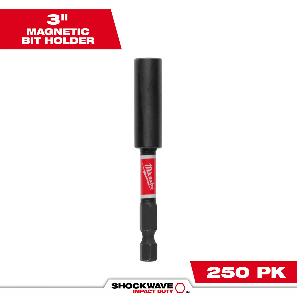 Product image for Milwaukee 48-32-4203 SHOCKWAVE™ 3" Magnetic Bit Tip Holders (250 Pack)