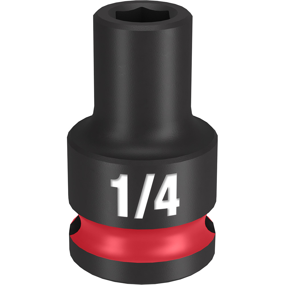 Product image for Milwaukee 49-66-6100 SHOCKWAVE™ Impact Duty 3/8" Drive 1/4" Standard 6-Point Socket