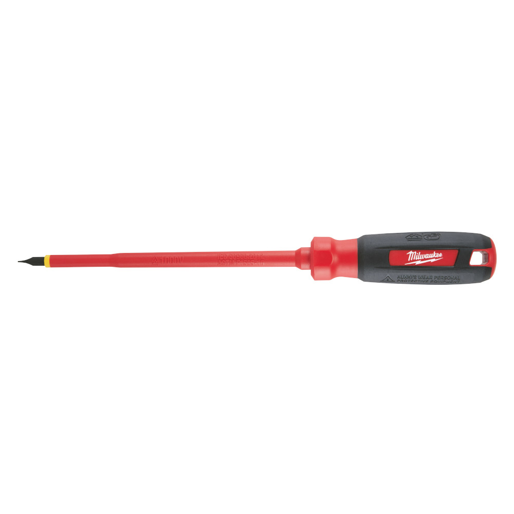 Product image for Milwaukee 48-22-2232 3/16" Cabinet - 6" 1000 V Insulated Screwdriver