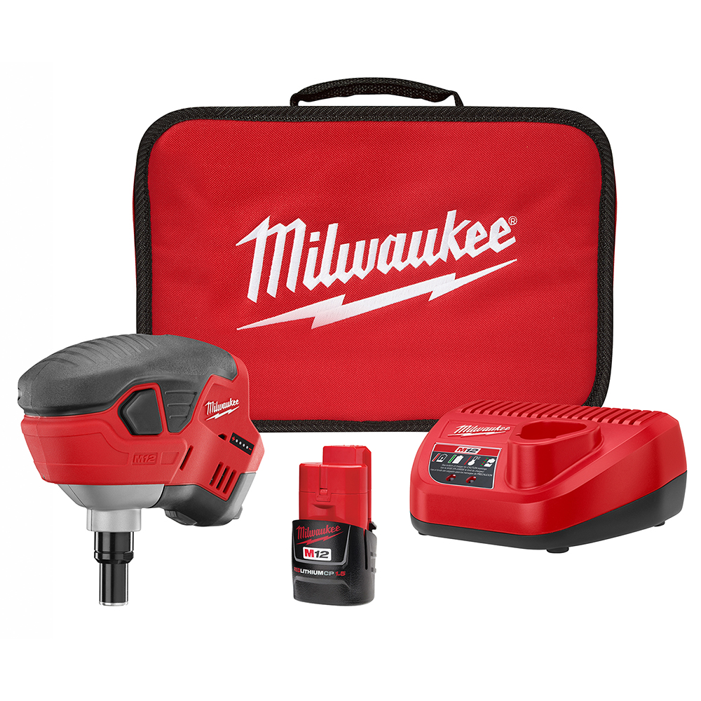 Product image for Milwaukee 2458-21 M12™ Cordless Lithium-Ion Palm Nailer Kit