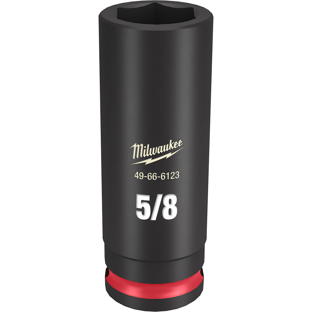 Product image for Milwaukee 49-66-6123 SHOCKWAVE™ Impact Duty 3/8" Drive 5/8" Deep 6-Point Socket