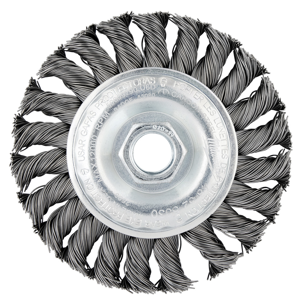 Product image for Milwaukee 48-52-5030 4" Carbon Steel Full Cable Twist Knot Wheel