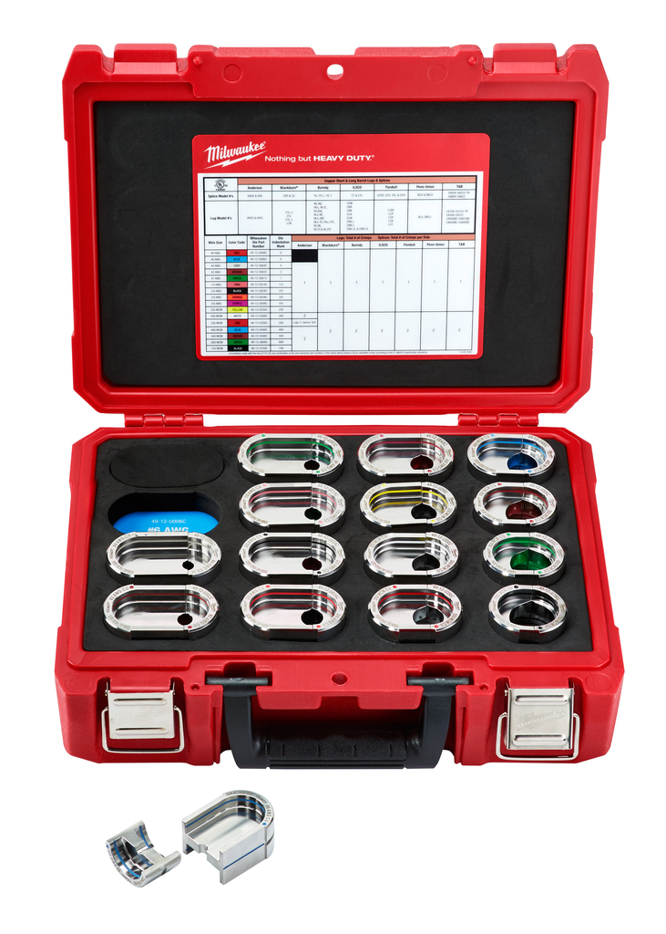 Product image for Milwaukee 49-12-KITC EXACT™ #6 - 750 MCM Copper 12T U-Style Die Kit