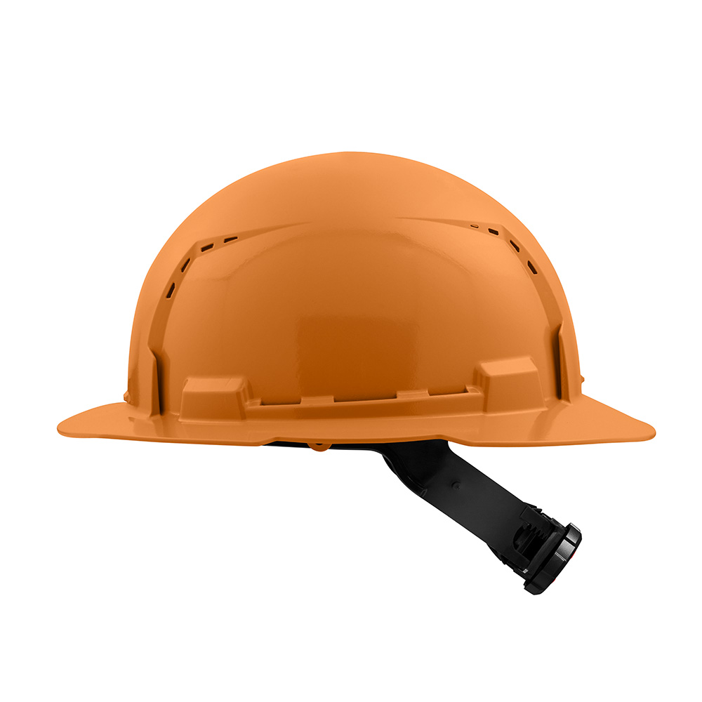 Orange Full Brim Vented Hard Hat w/4pt Ratcheting Suspension - Type 1, Class C