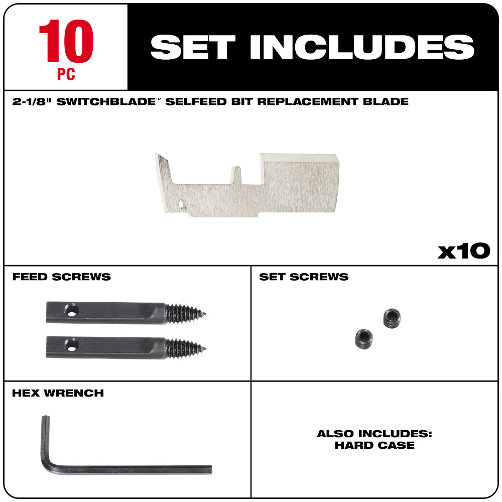 SWITCHBLADE™ 10 Blade Replacement Kit - 2-1/8"