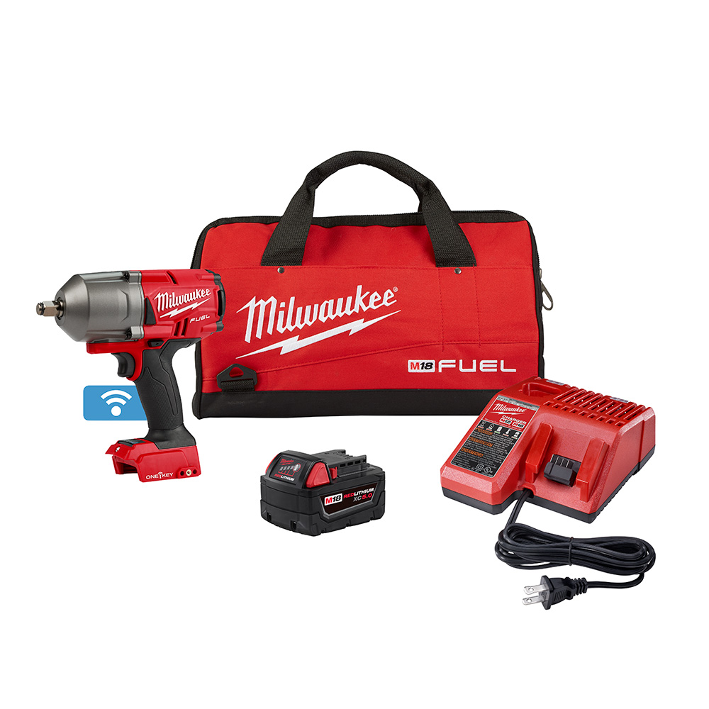 Product image for Milwaukee 2863-21P M18&#8482; FUEL&#8482; 1/2" High Torque Impact Wrench w/ Friction Ring w/ ONE-KEY Kit