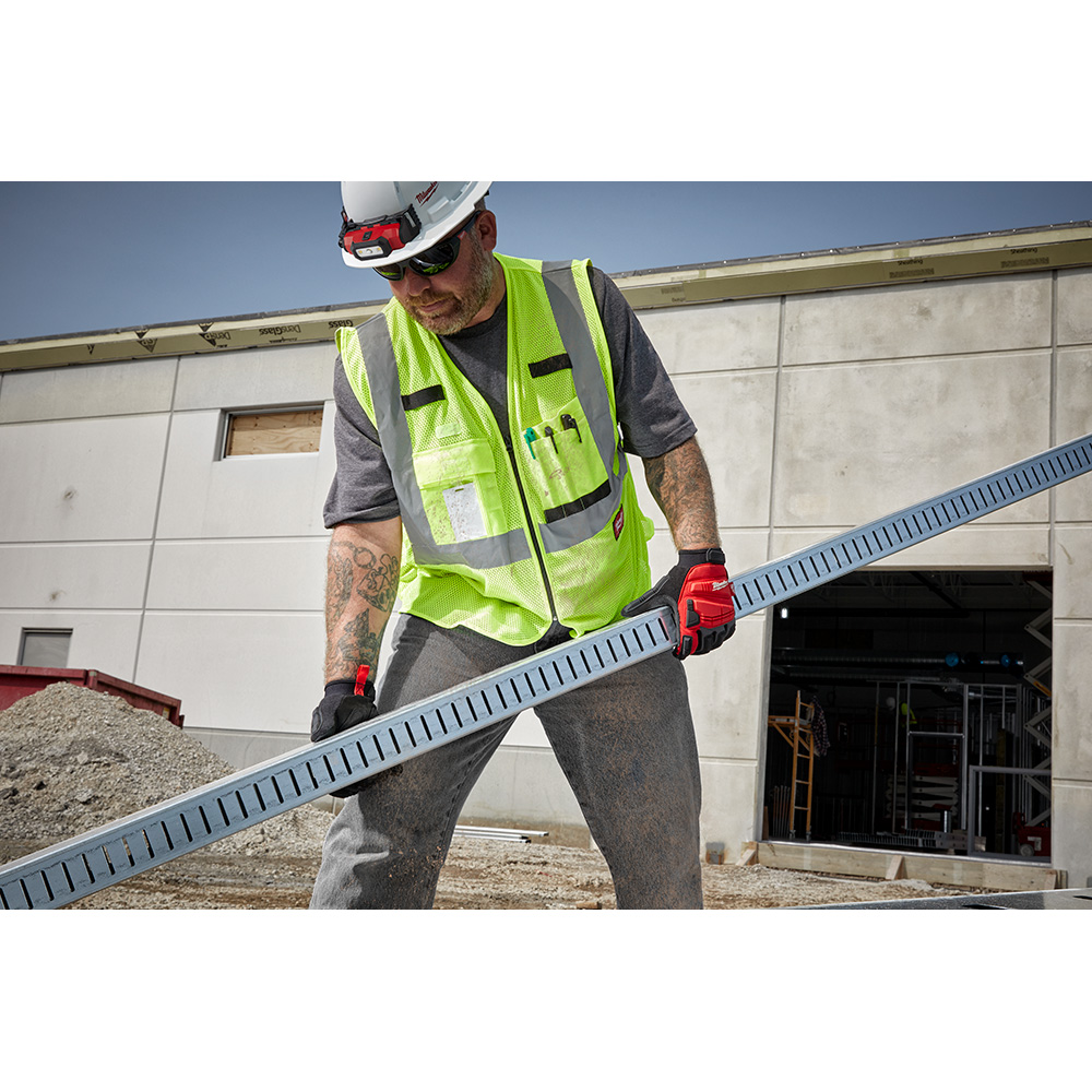 Class 2 High Visibility Yellow Mesh Safety Vest - L/XL