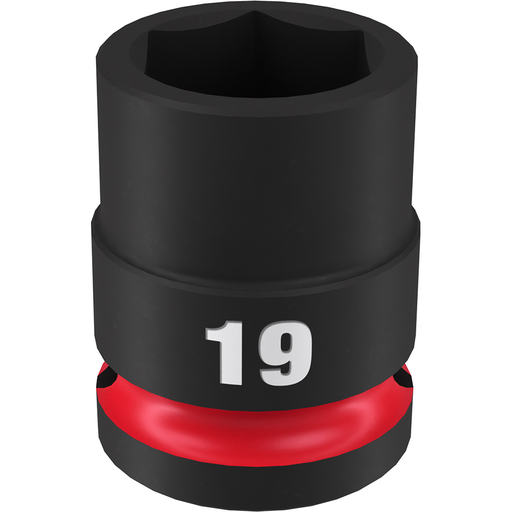 Product image for Milwaukee 49-66-6251 SHOCKWAVE™ Impact Duty™ 19mm Standard 6-Point Socket, 1/2" Drive