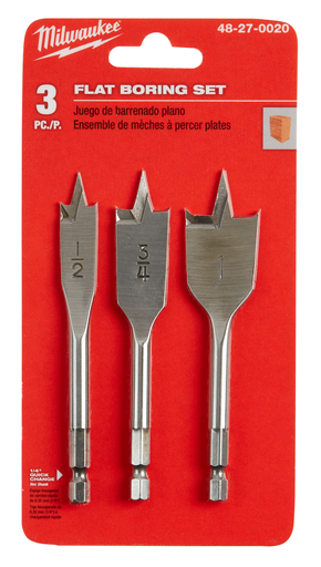 3PC Stubby Flat Boring Set