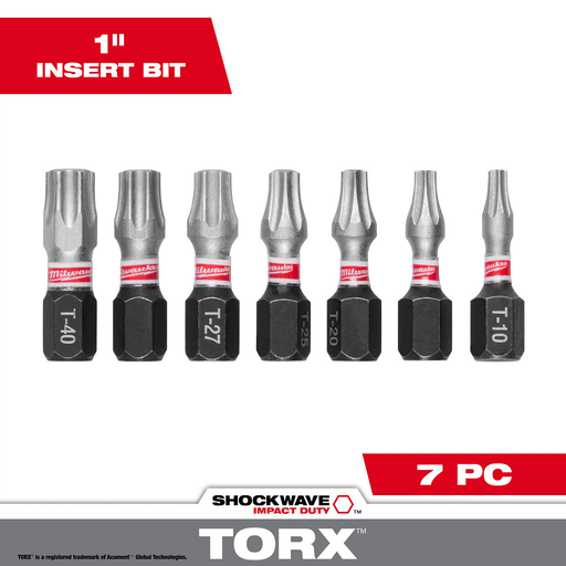 Mayer-DDS-7PC SHOCKWAVE™ Impact Duty TORX® 1” Insert Bit Set-1