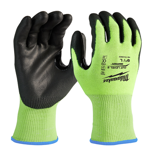 Mayer-DDS-High Visibility Cut Level 2 Polyurethane Dipped Gloves - L-1