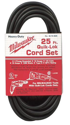 Product image for Milwaukee 48-76-4025 25' Quik-Lok Cord
