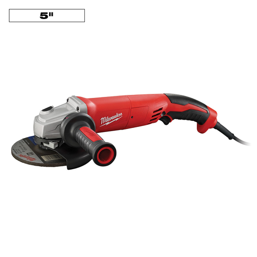 13 Amp 5 in. Small Angle Grinder Trigger Grip, Lock-On