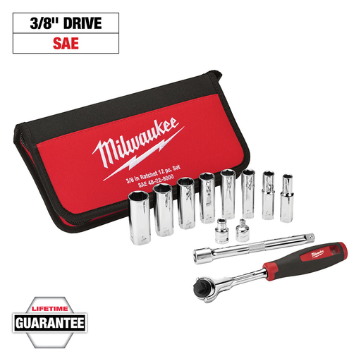 12-Piece 3/8 in. Drive SAE Socket Set