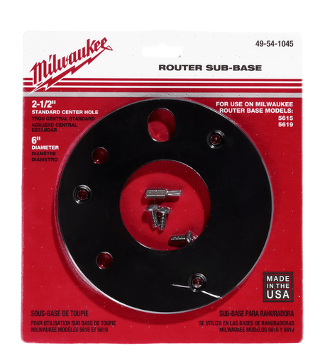 Product image for Milwaukee 49-54-1045 6" Diameter 2-1/2" Center Hole Sub-Base