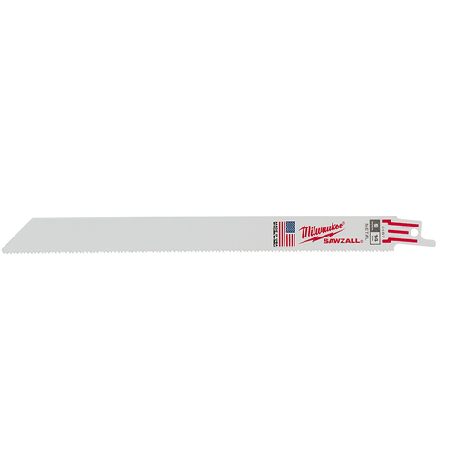 Product image for Milwaukee 48-01-7187 9" x 14-TPI SAWZALL® Bi-Metal Blade, Sch80/Angle Iron (100/Pack)