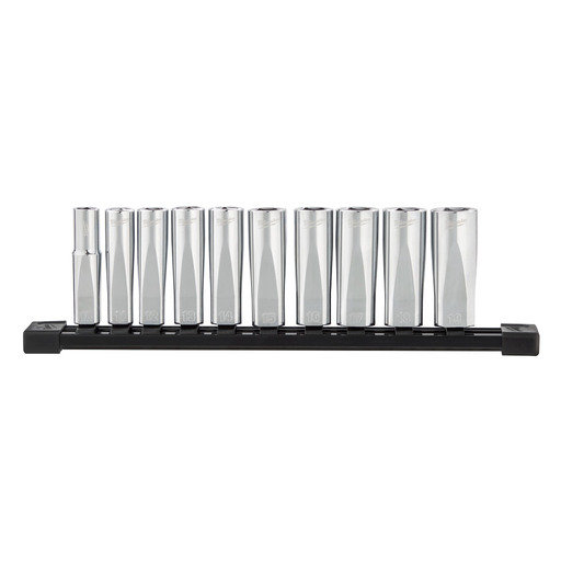 10pc 3/8 in. Metric Deep Well Sockets with FOUR FLAT™ Sides