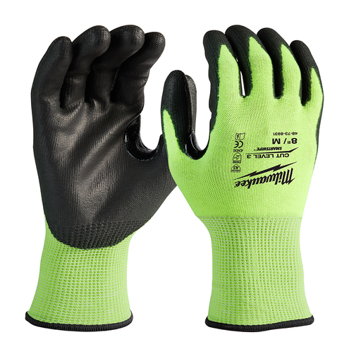 Mayer-DDS-High Visibility Cut Level 3 Polyurethane Dipped Gloves - M-1
