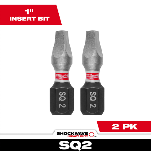 Mayer-DDS-SHOCKWAVE™ Impact Duty 1" Square Recess #2 Insert Bits (2 PK)-1